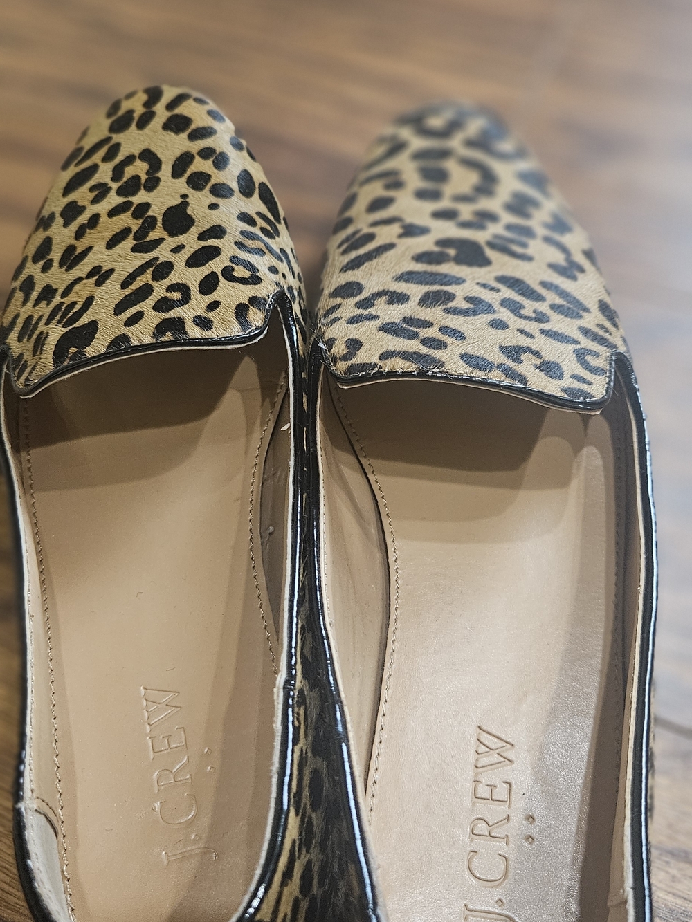 J. Crew Leopard-Print Slip-On Loafers in Tan and Black Size 8